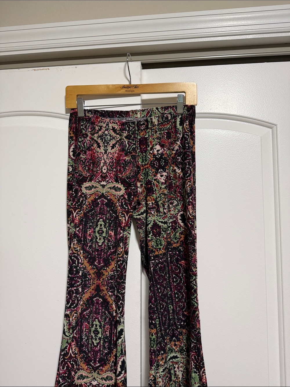 Multicolor Patterned Flared Pants - Picture 2 of 6